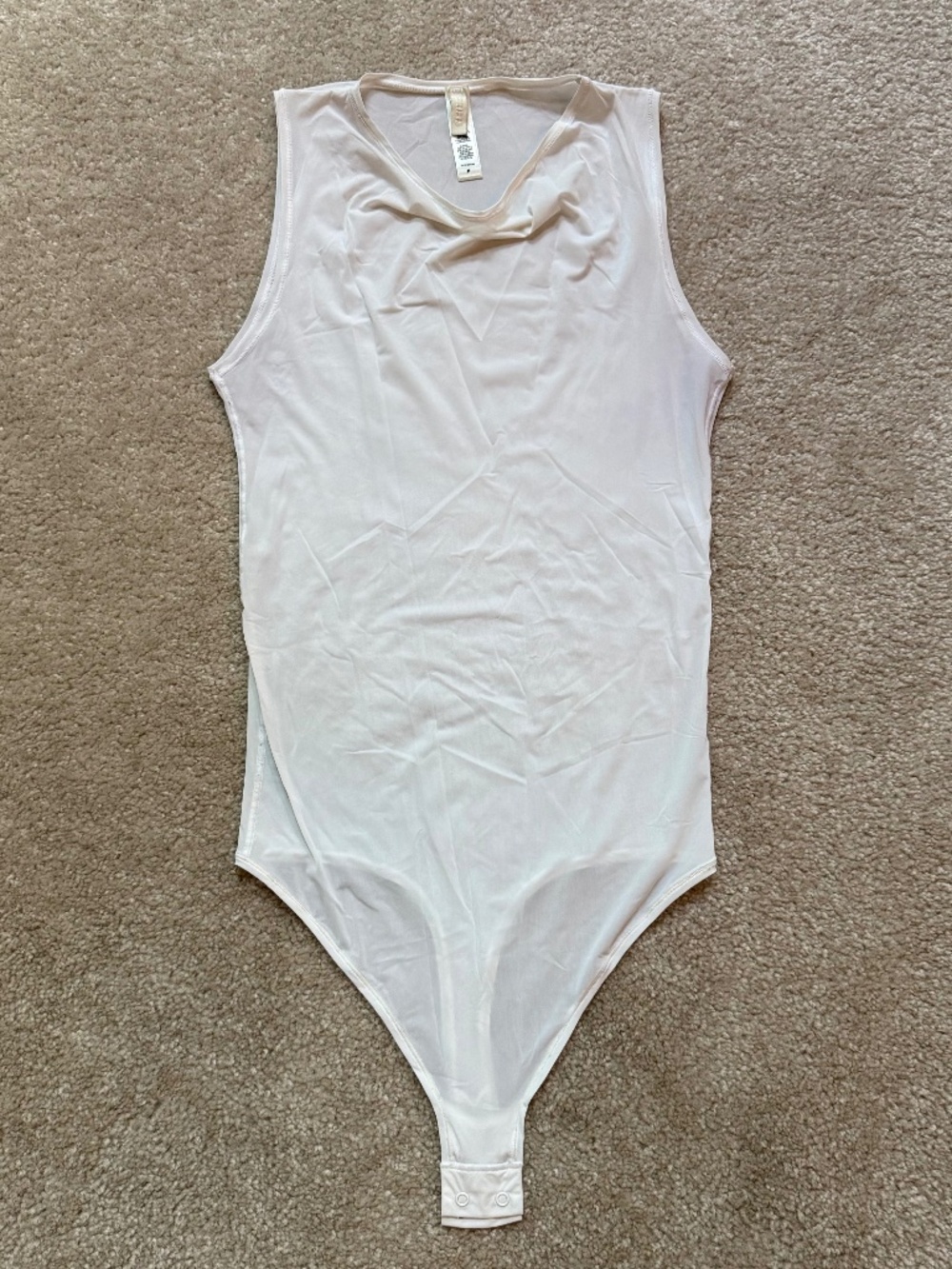 Light Pink Sleeveless V-Neck Bodysuit